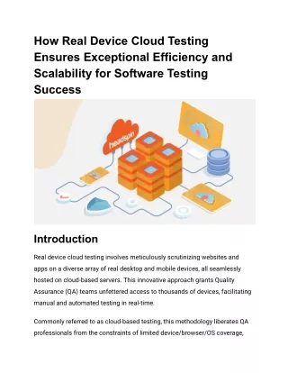 how real device cloud testing ensures exceptional