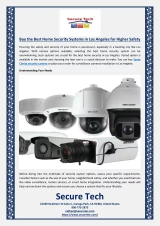 Buy the Best Home Security Systems in Los Angeles for Higher Safety