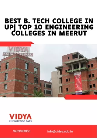 Best B. TECH College in UP Top 10 Engineering Colleges in Meerut