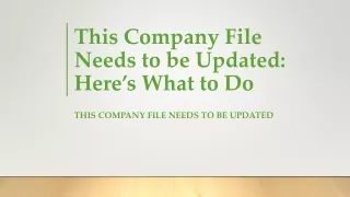 Easy methods for troubleshoot This Company File Needs to be Updated issue