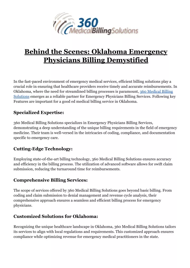 behind the scenes oklahoma emergency physicians