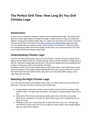 The Perfect Grill Time_ How Long Do You Grill Chicken Legs - Google Docs