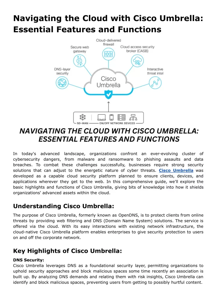 navigating the cloud with cisco umbrella