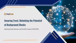 Securing Trust - Unlocking the Potential of Background Checks