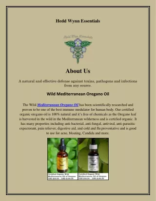 Wild Mediterranean Oregano Oil, wildoiloforegano.com