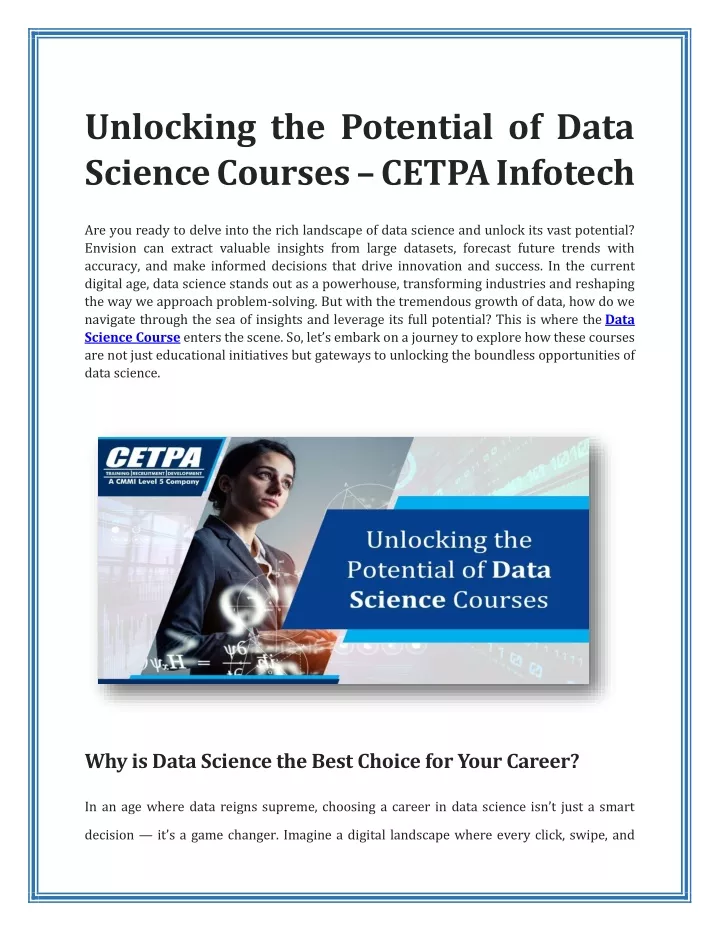 unlocking the potential of data science courses