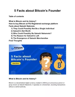 5 facts about bitcoin s founder