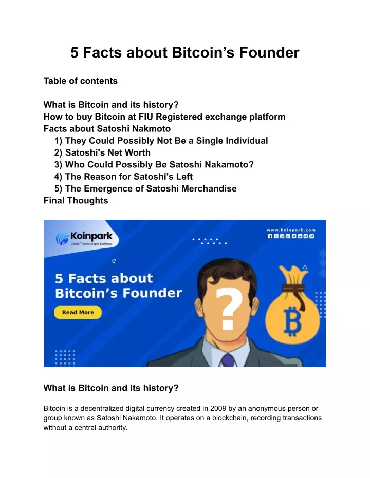 5 facts about bitcoin s founder