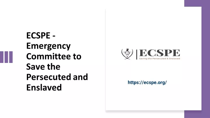 ecspe emergency committee to save the persecuted