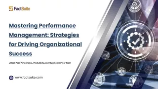 Mastering Performance Management - Strategies for Driving Organizational Success