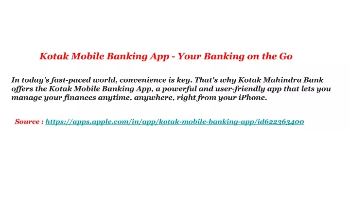 kotak mobile banking app your banking on the go