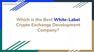 Which is the Best White-Label Crypto Exchange Development Company_