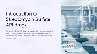 Streptomycin Sulfate API: Versatile Applications and Benefits