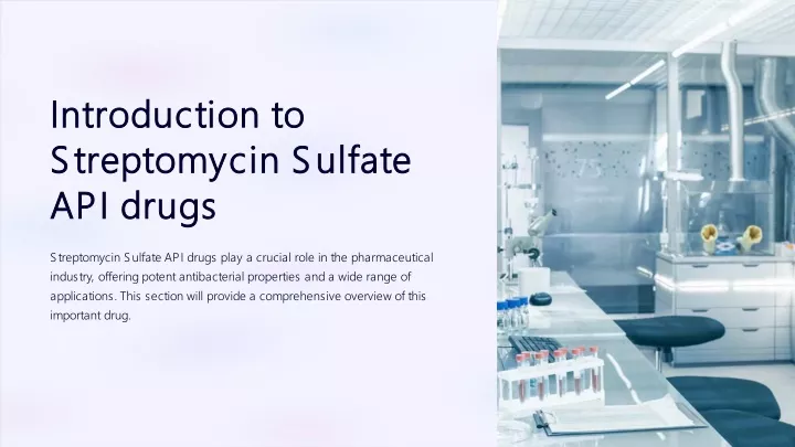 introduction to introduction to streptomycin