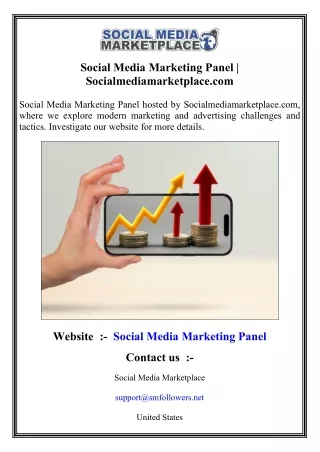 Social Media Marketing Panel  Socialmediamarketplace.com