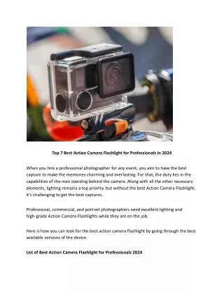 top 7 best action camera flashlight