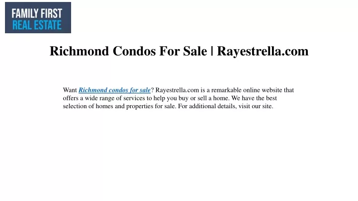 richmond condos for sale rayestrella com