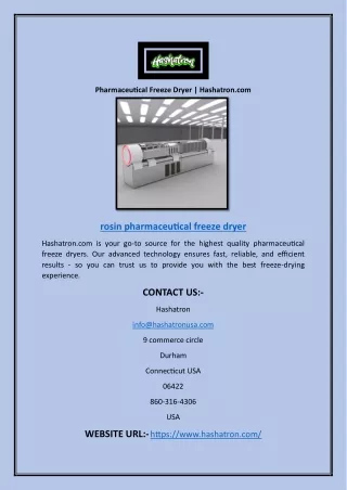 pharmaceutical freeze dryer hashatron com