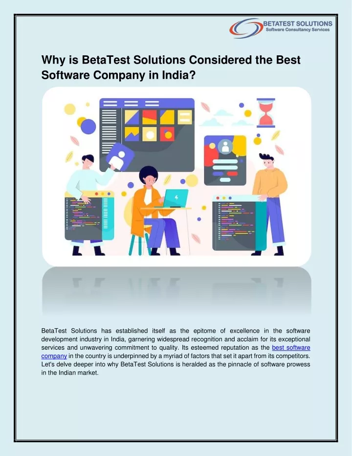 why is betatest solutions considered the best