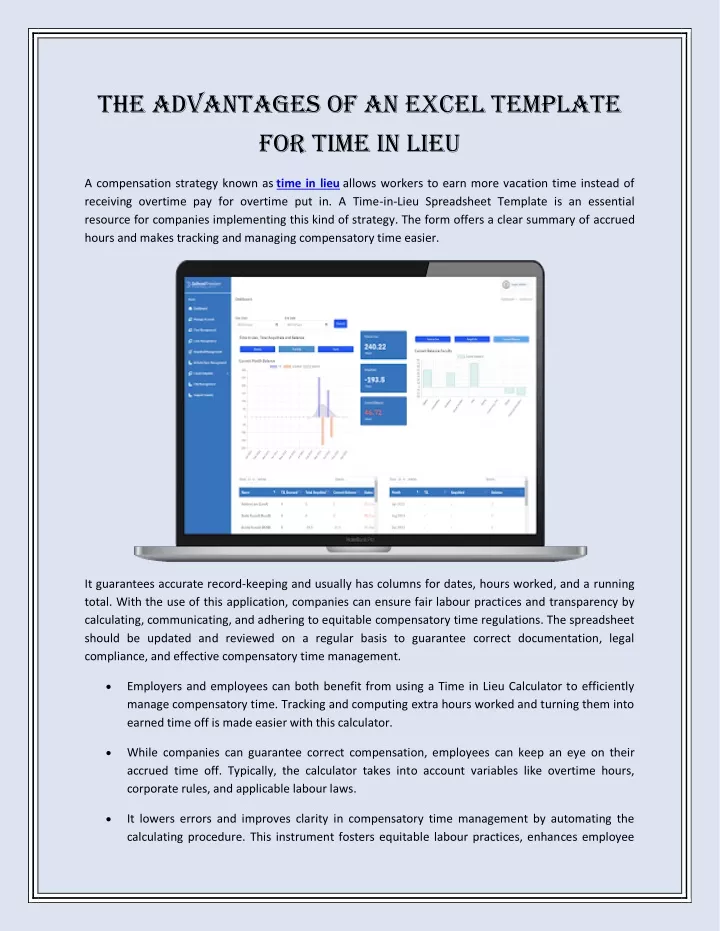 the advantages of an excel template for time