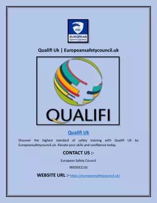 Qualifi Uk | Europeansafetycouncil.uk