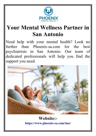 Your Mental Wellness Partner in San Antonio