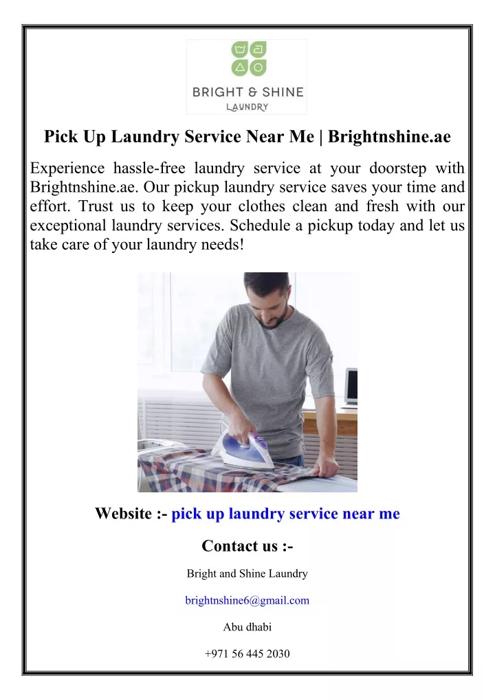 pick up laundry service near me brightnshine ae