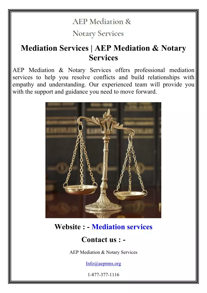 mediation services aep mediation notary services