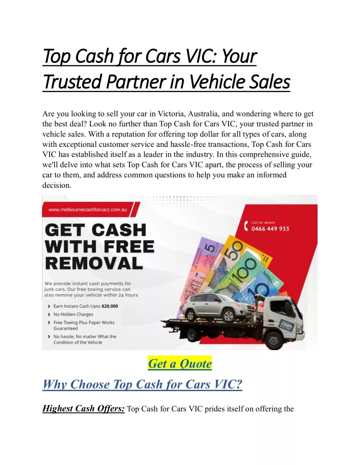 top cash top cash f for cars vic your or cars