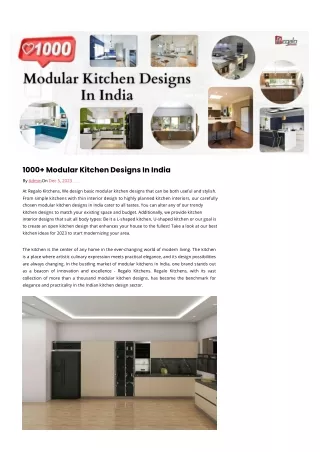 1000  modular kitchen design in india