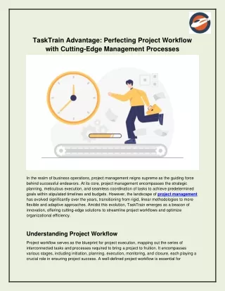 TaskTrain Advantage_ Perfecting Project Workflow with Cutting-Edge Management Processes