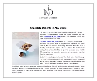 Chocolate Delights in Abu Dhabi