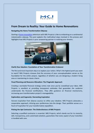 From Dream to Reality: Your Guide to Home Renovations