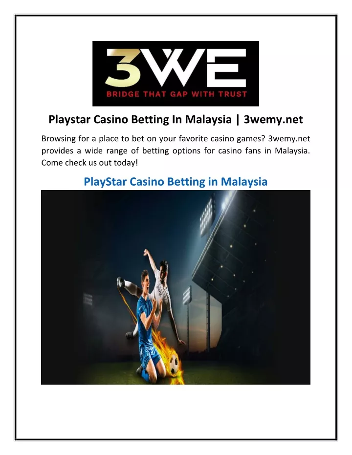 playstar casino betting in malaysia 3wemy net