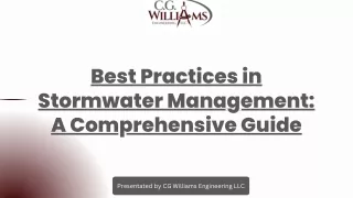 Best Practices in Stormwater Management A Comprehensive Guide