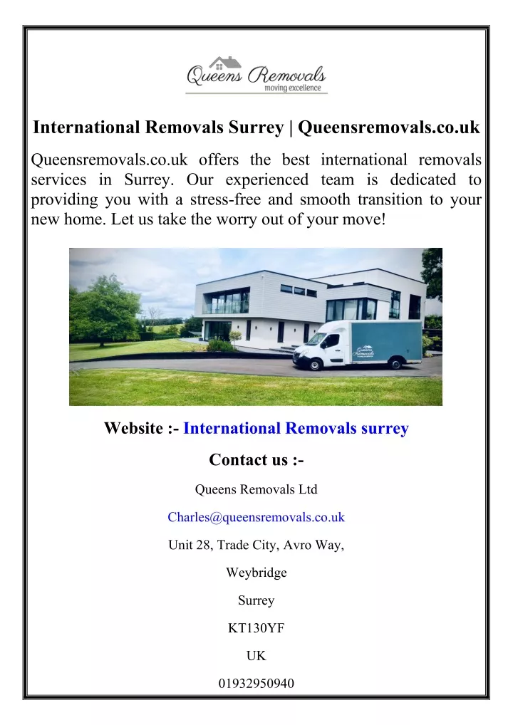international removals surrey queensremovals co uk