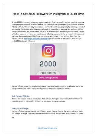 how to get 2000 followers on instagram in quick