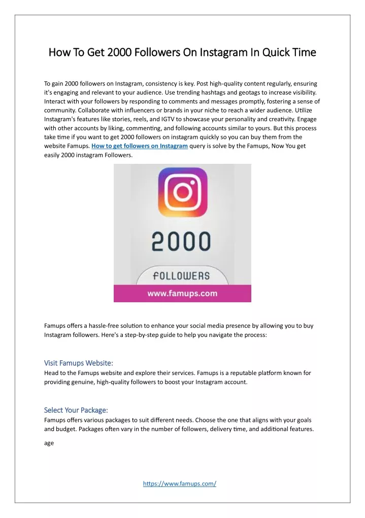 how to get 2000 followers on instagram in quick