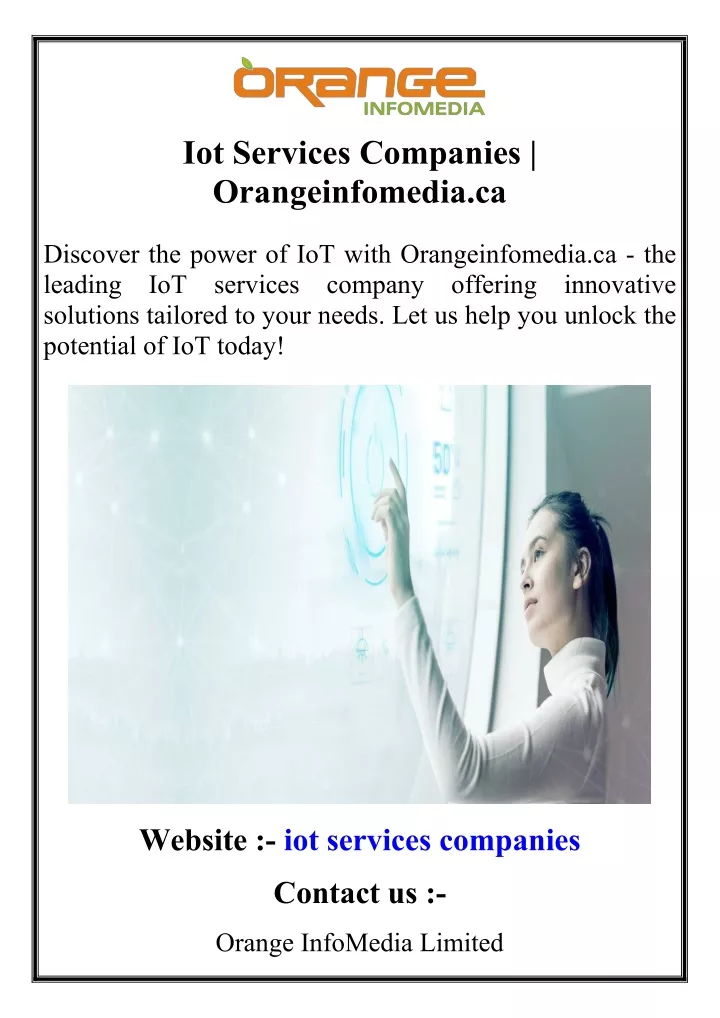 iot services companies orangeinfomedia ca