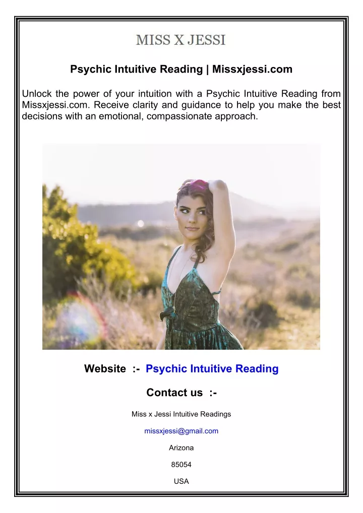psychic intuitive reading missxjessi com
