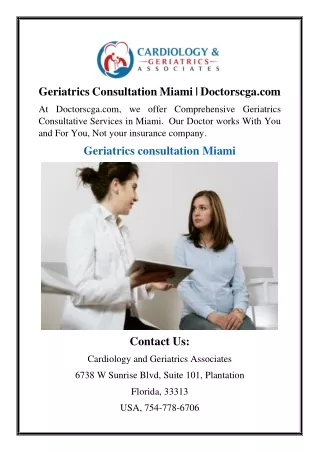 Geriatrics Consultation Miami  Doctorscga