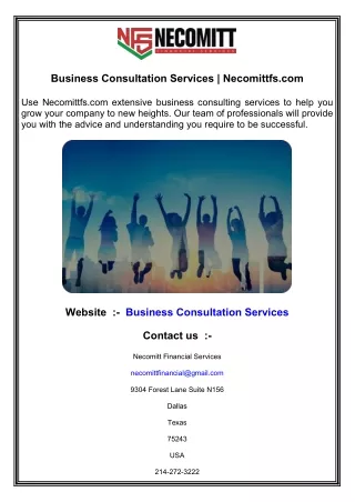 Business Consultation Services  Necomittfs.com