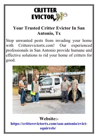 Your Trusted Critter Evictor In San Antonio Tx