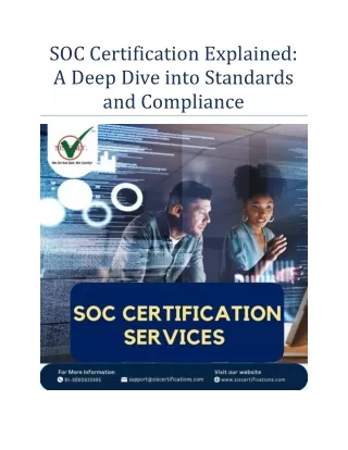 SOC Certification Explained: A Deep Dive into Standards and Compliance