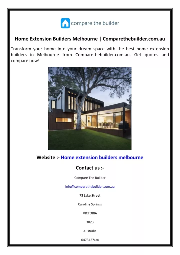 home extension builders melbourne