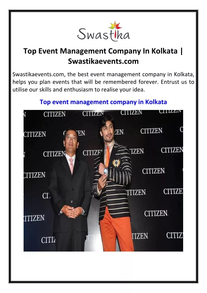 top event management company in kolkata