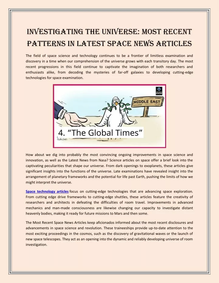 investigating the universe most recent patterns