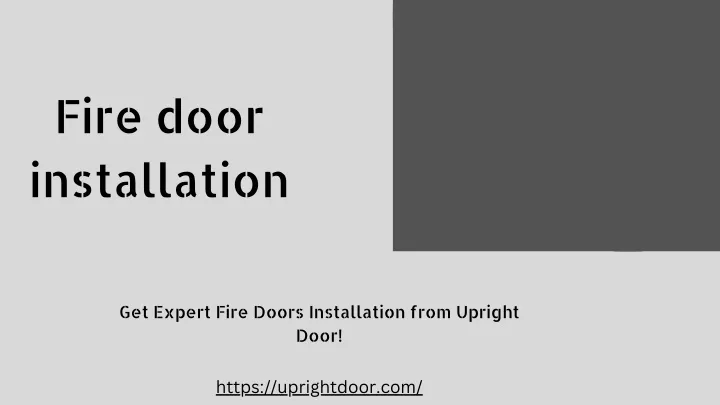 fire door installation