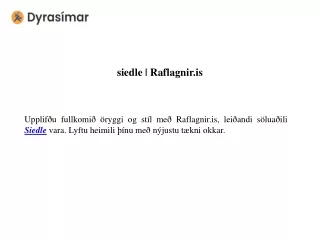 siedle Raflagnir.is