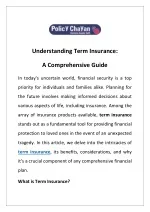 Understanding Term Insurance: A Comprehensive Guide - slide 1